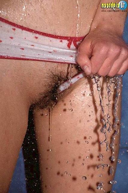 16P Petite cutie get wet and naughty in the bathroom