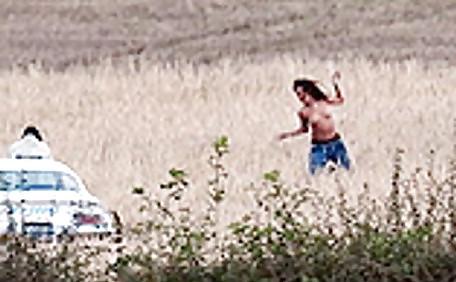 18P Rihanna Topless Candids on We Found Love Music Video Set