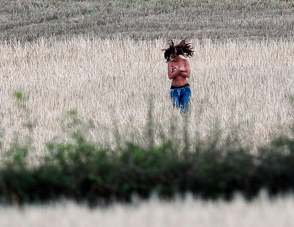 18P Rihanna Topless Candids on We Found Love Music Video Set