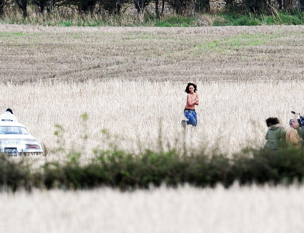 18P Rihanna Topless Candids on We Found Love Music Video Set