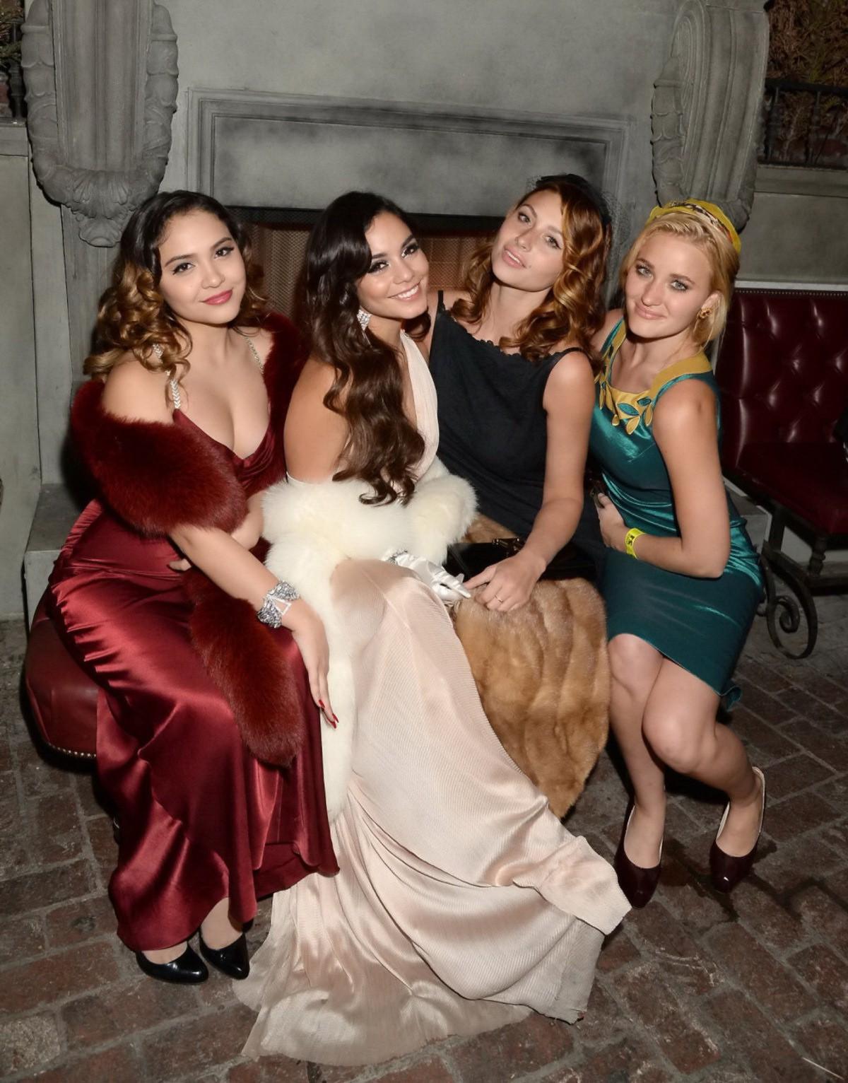 16P Vanessa Hudgens braless showing huge cleavage at her 25th Birthday Party at No V