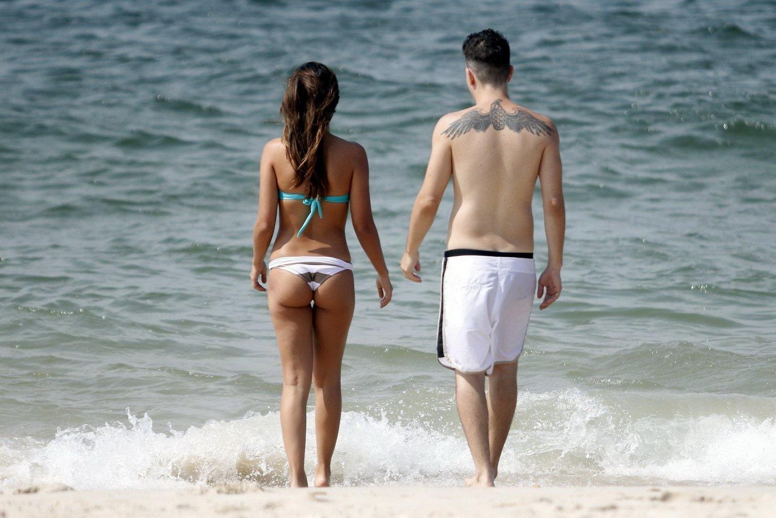 10P Mariana Rios exposing her hot body in thong bikini at Barra da Tijuca beach in R