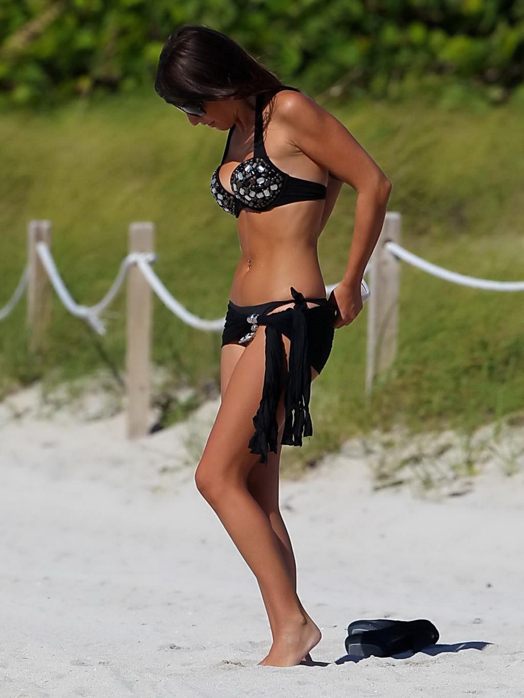 10P Claudia Romani supports President Obama wearing a thong bikini with his name at 