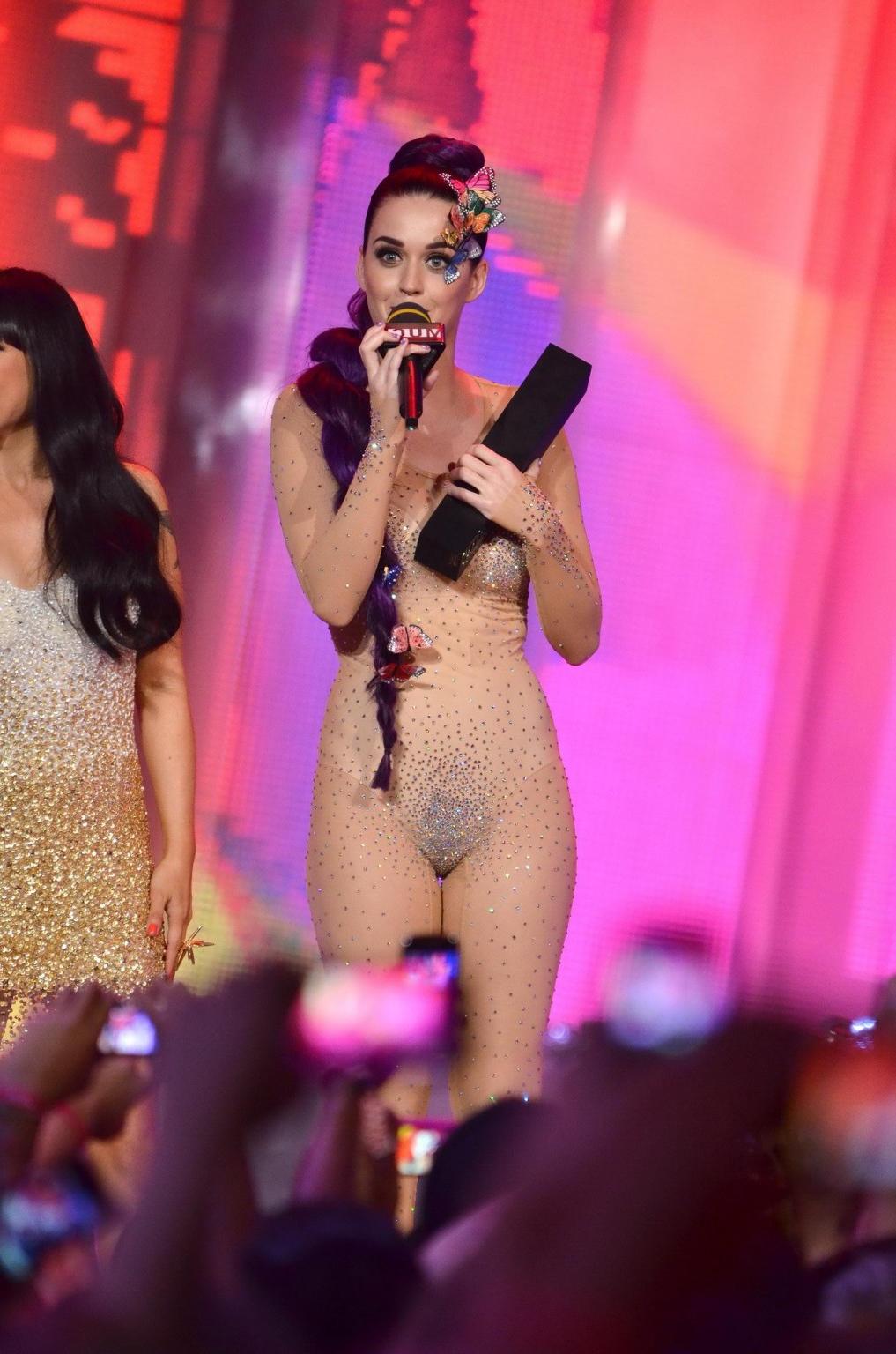 10P Katy Perry wearing tight partly see through outfit at 2012 MuchMusic Video Award