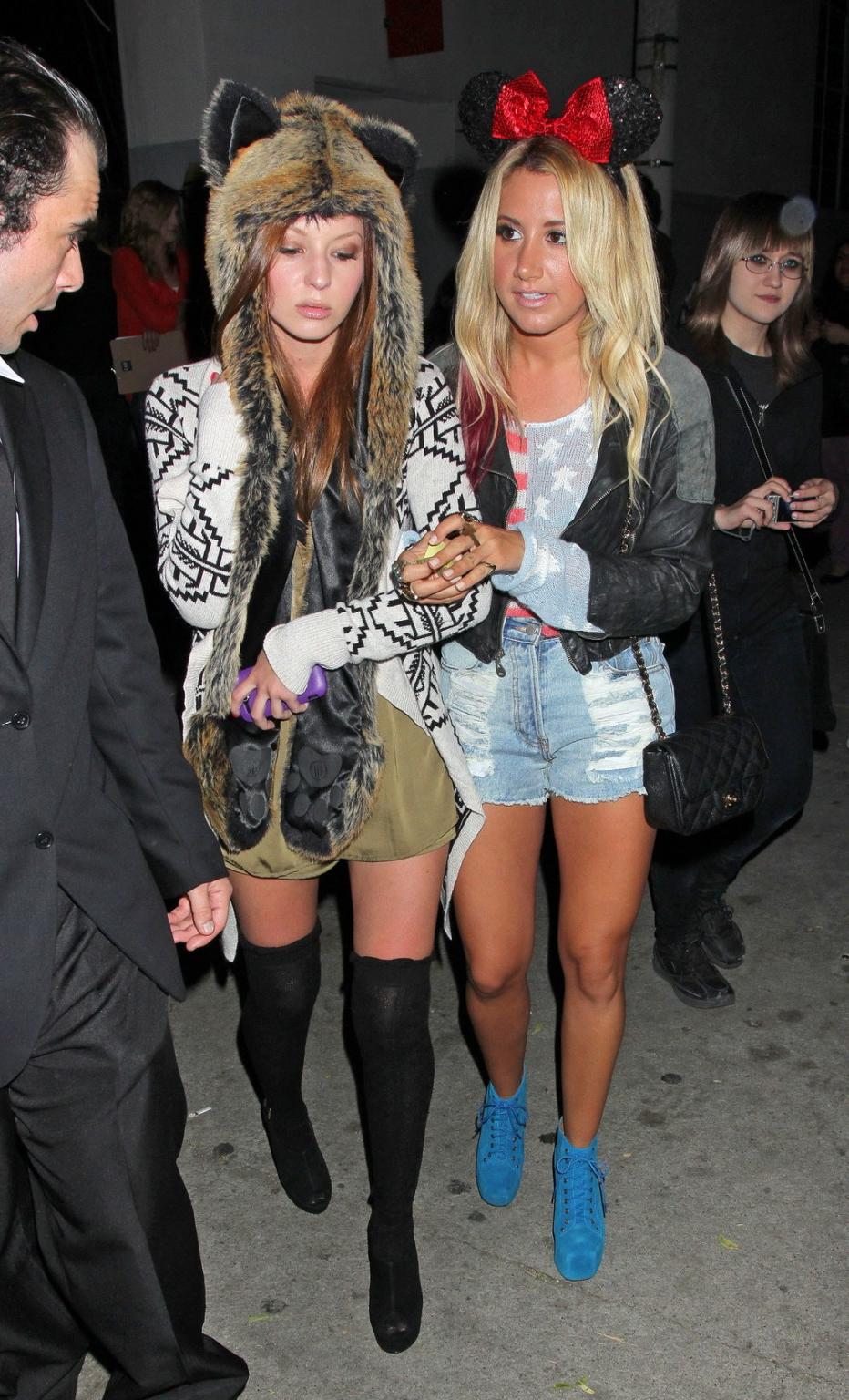 16P Ashley Tisdale looking sexy in hot pants at Perez Hilton's birthday party
