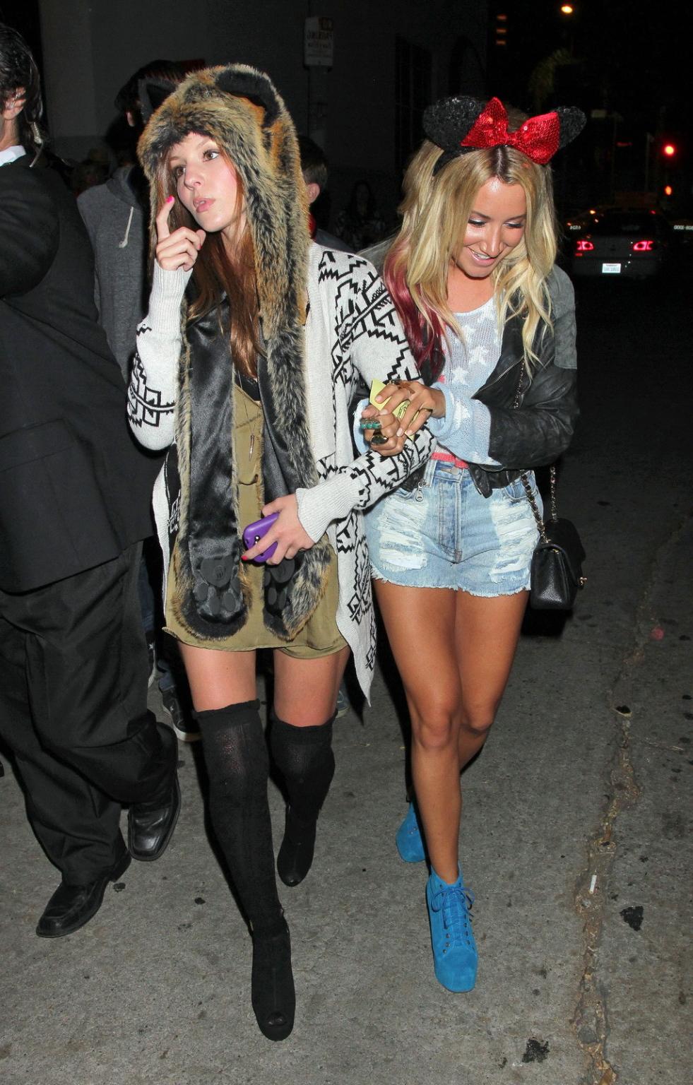 16P Ashley Tisdale looking sexy in hot pants at Perez Hilton's birthday party