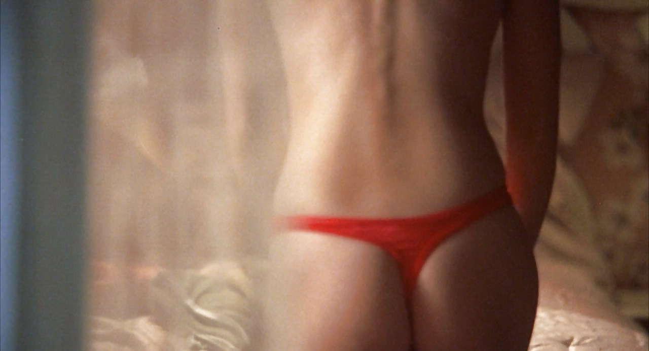 16P Elisha Cuthbert slight upskirt and showing her great ass in red thong