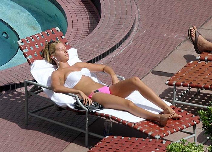 16P Ashley Tisdale exposing her sexy body and hot ass in thong on pool