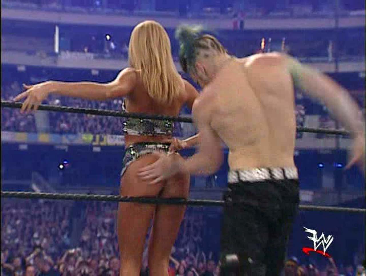 16P Stacy Keibler exposing fucking sexy body and hot ass in thong on stage