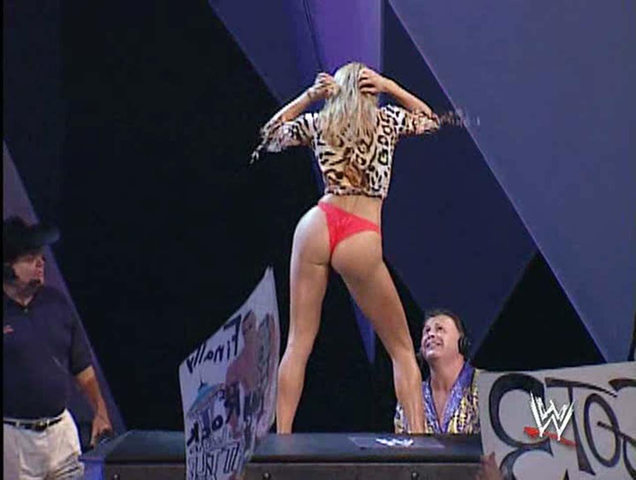 16P Stacy Keibler exposing fucking sexy body and hot ass in thong on stage