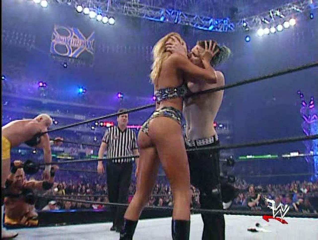 16P Stacy Keibler exposing fucking sexy body and hot ass in thong on stage