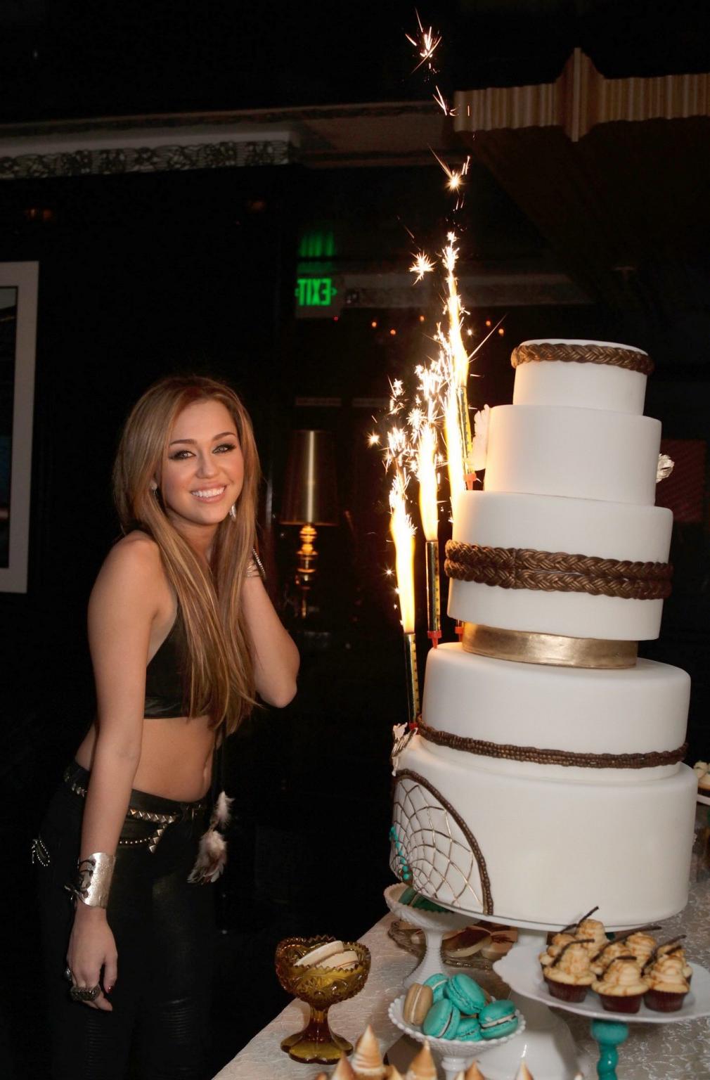 16P Miley Cyrus in see-through dress shooting the Big Bang music video