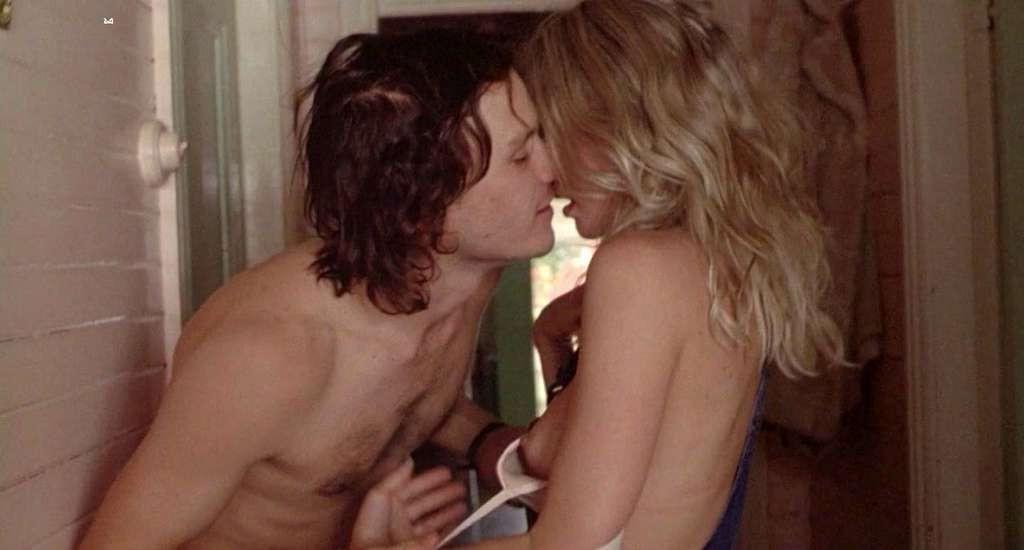 10P Abbie Cornish exposing her nice big tits and with guy nude in bathroom