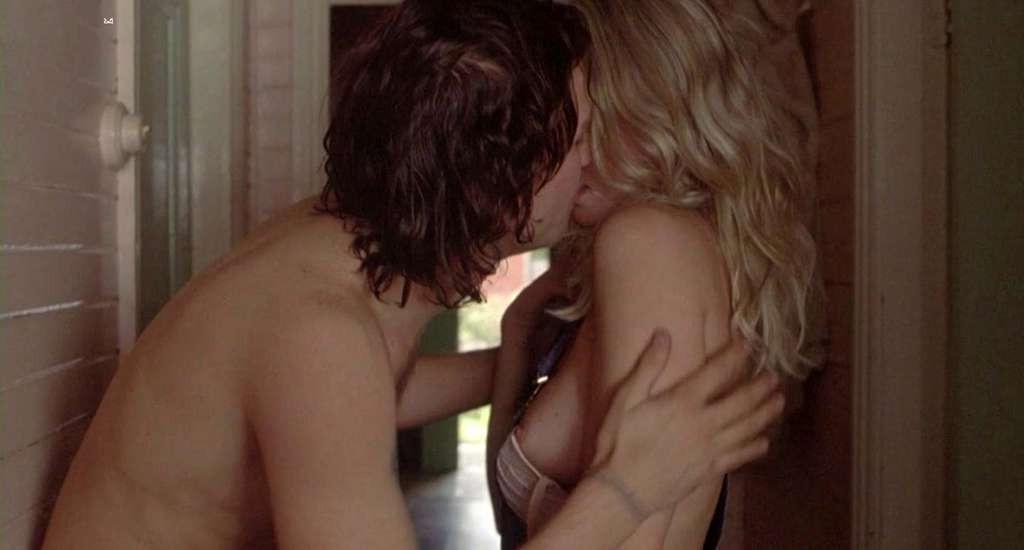 10P Abbie Cornish exposing her nice big tits and with guy nude in bathroom