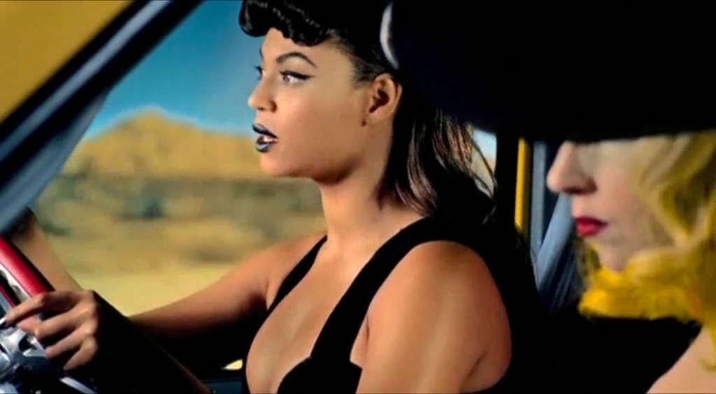 16P Beyonce Knowles looking sexy with Lady Gaga in video spot