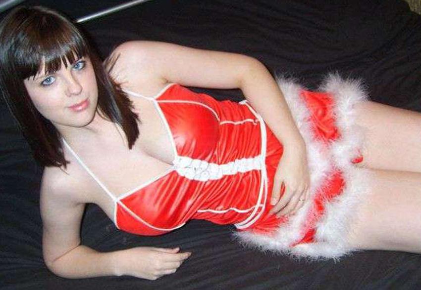 15P Pictures of two wives dressed as Mrs. Claus