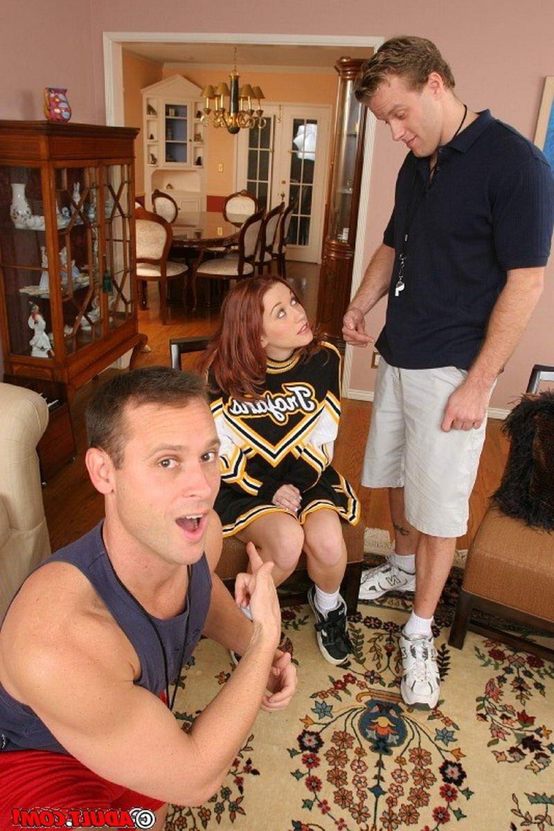 12P Frisky Redhead Cheerleader Getting DIcked