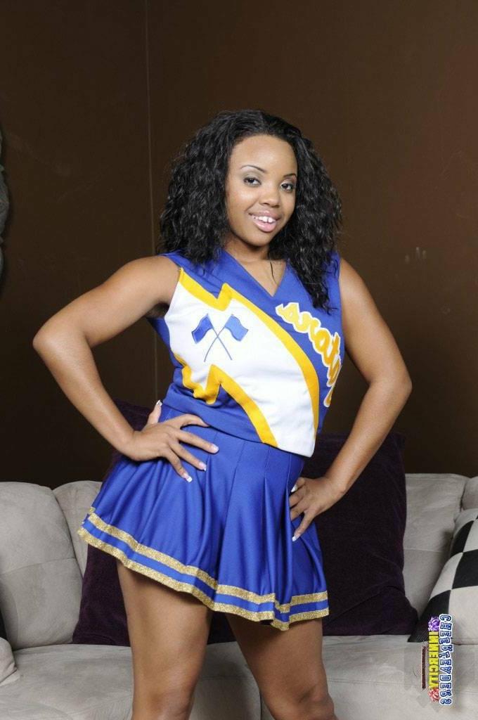 16P Black cheerleader sucking and fucking white cock