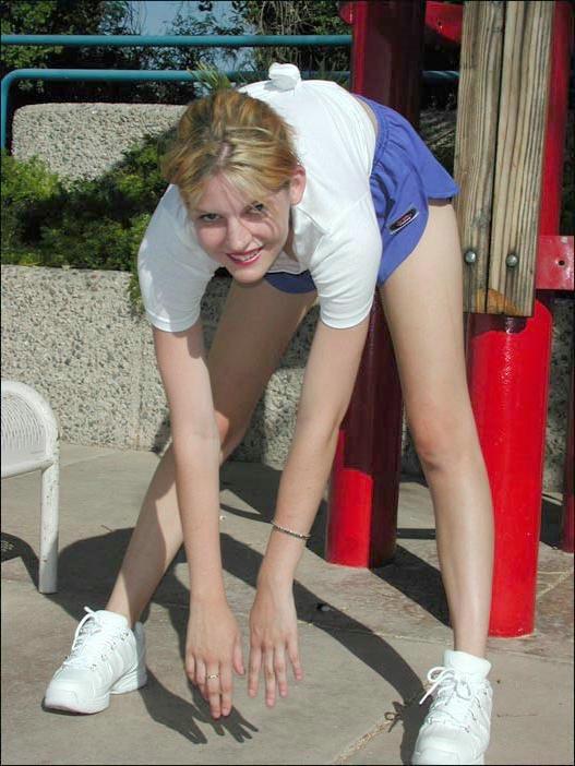 16P Teen shows her cum stained panties