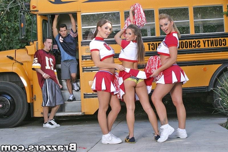 15P 3 beautiful cheerleader school girl with big tits getting fucked