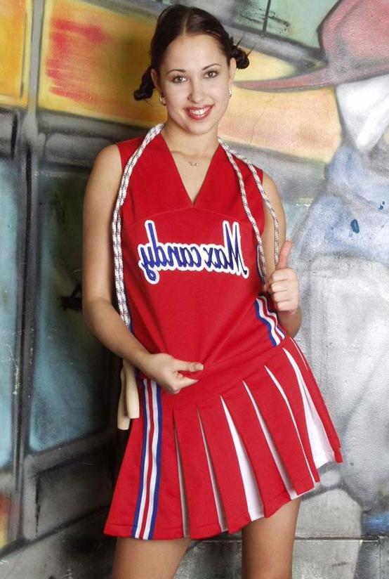 20P Gorgeous cheerleader loves to tease while flasing her pussy