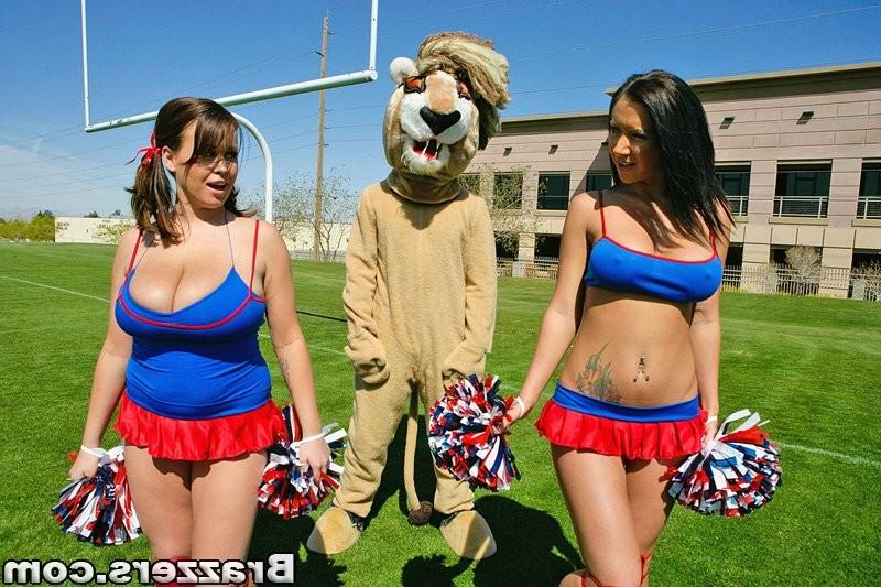 15P super cute school girl cheer leaders with big tits fuck hardcore