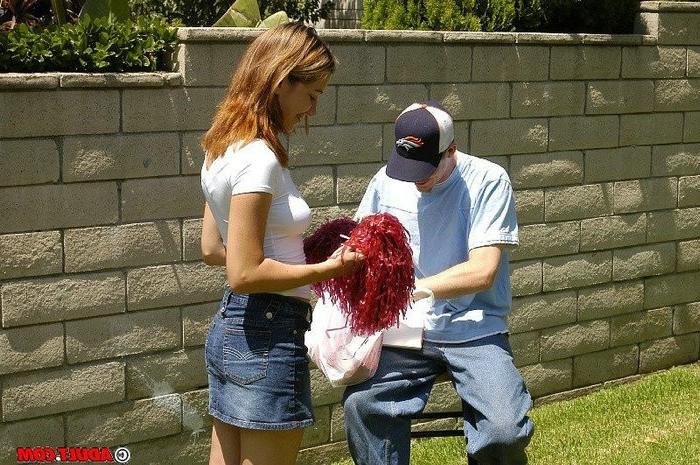 16P filthy cheerleader seducing her coach