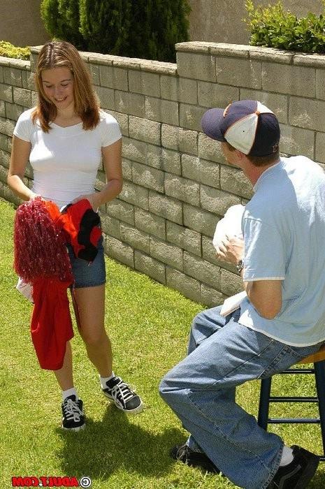 16P filthy cheerleader seducing her coach