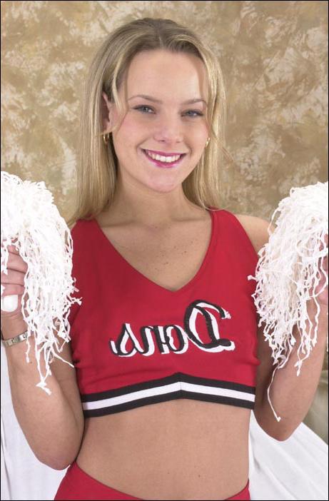 15P Hot cheerleader panty flashing