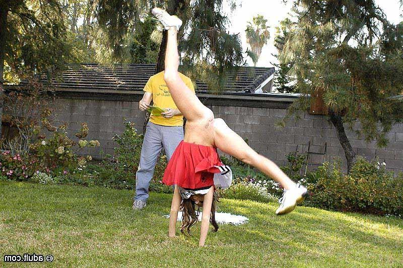 17P Cheerleader gets her mouth and pussy stuffed with thick cock