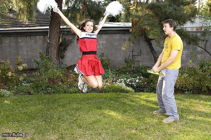 17P Cheerleader gets her mouth and pussy stuffed with thick cock
