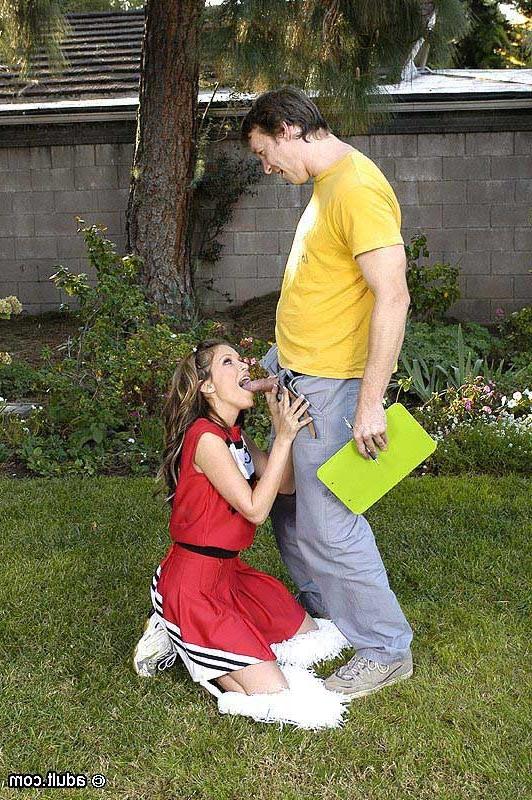 17P Cheerleader gets her mouth and pussy stuffed with thick cock