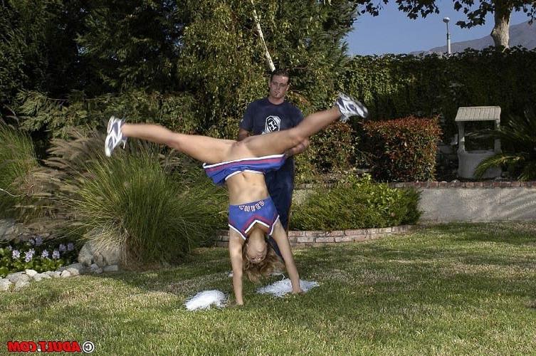 17P Cute cheerleader gets hard banged while practices with her coach