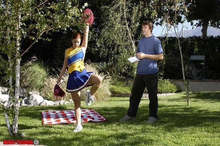 17P Yummy redhead cheerleader fucks well to join the squad