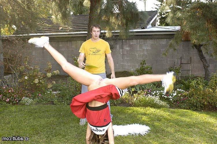 17P Cheerleader gets mouth and pussy stuffed with cock