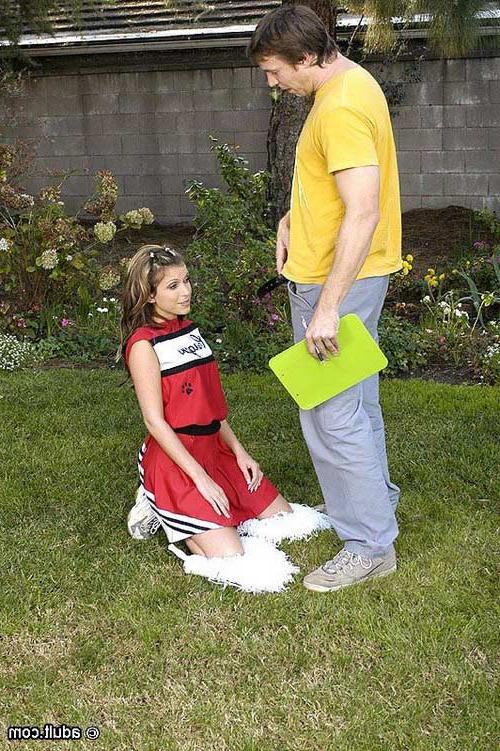 17P Cheerleader gets mouth and pussy stuffed with cock