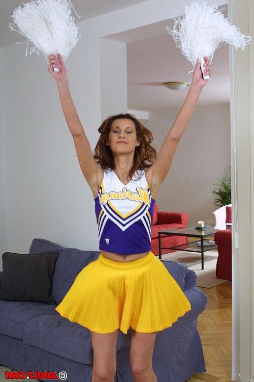 17P Busty cheerleader gets slammed in different positions