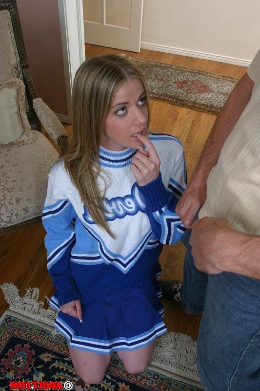 20P Sexy Blonde Cheerleader Has Sex With Two Guys