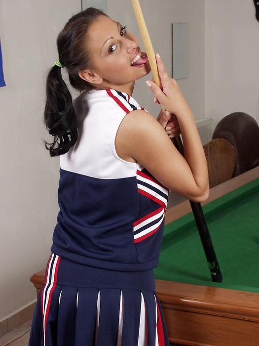 16P Anetta Keys in her cheerleader uniform