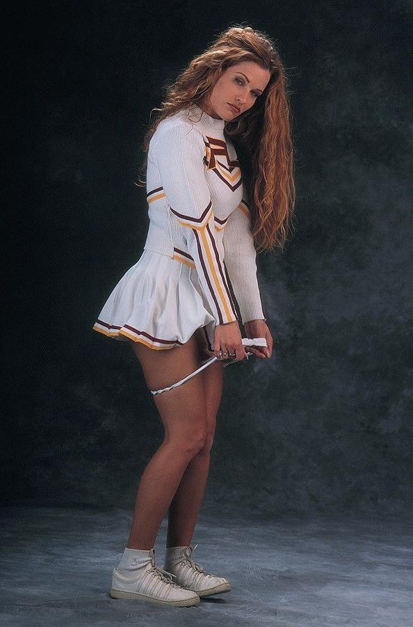 19P Brunette cheerleader posing