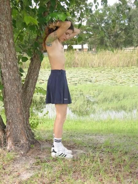 20P Redhead Cheerleader Outdoor