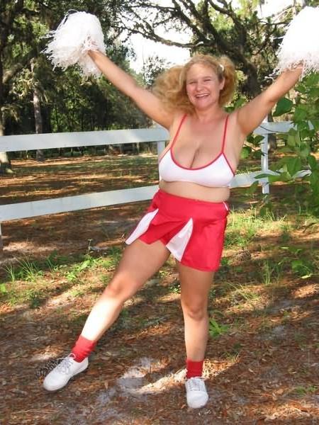 15P Chubby busty cheerleader