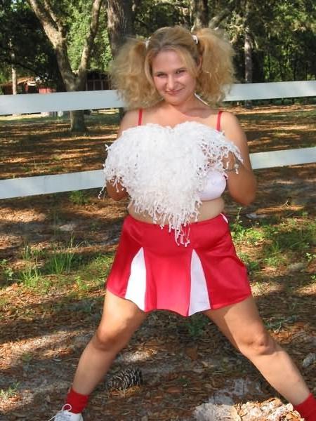 15P Chubby busty cheerleader