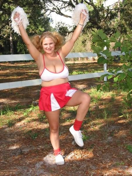 15P Chubby busty cheerleader