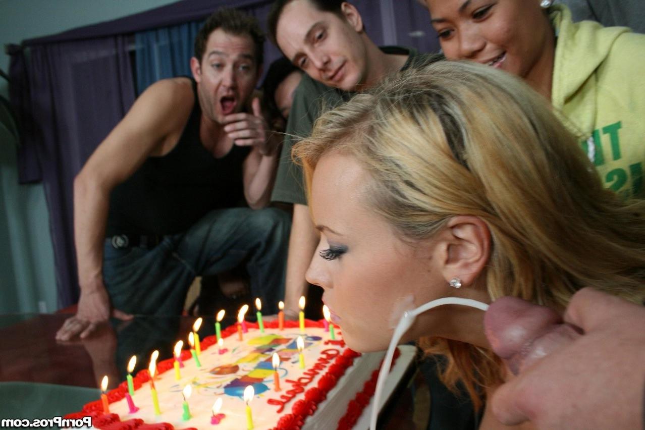 15P Codi Carmichael blowing birthday cocks