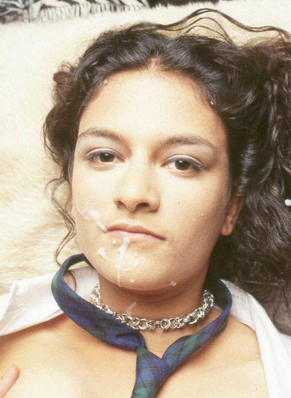 20P Curly cutie got cumshot on her face