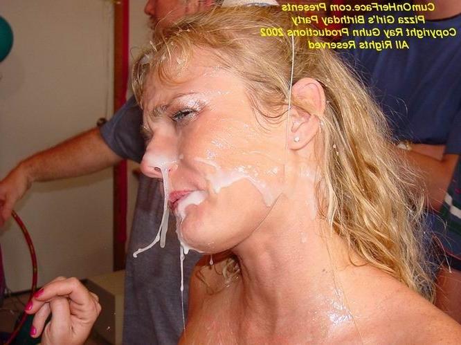 16P Birthday gangbang and messy facial