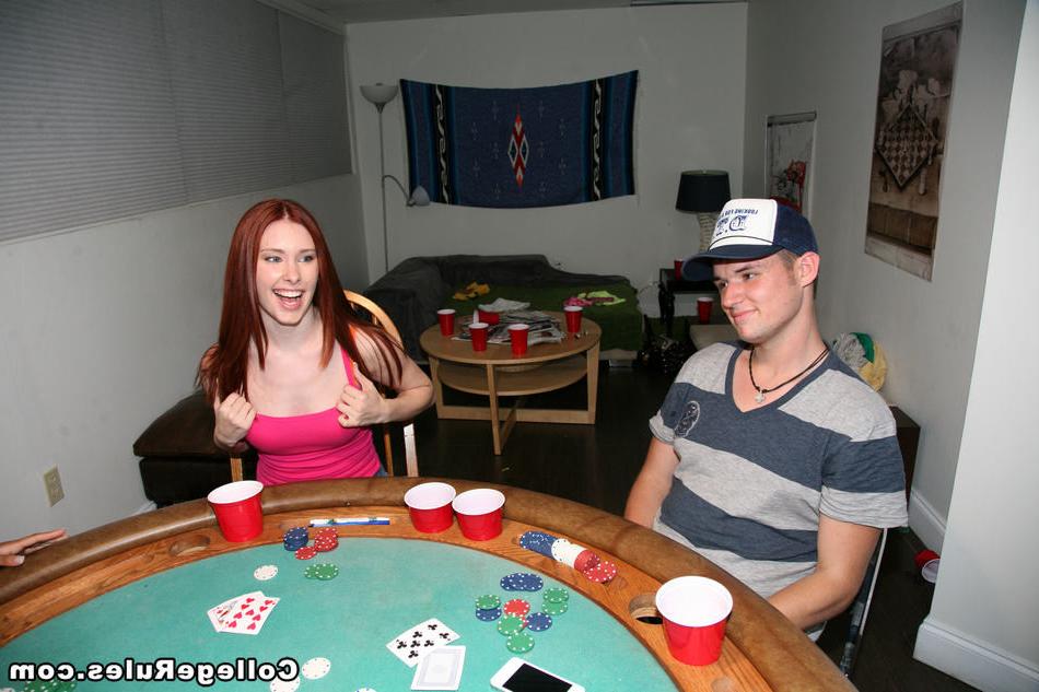 15P College teen anal plugged and pussy licked at strip poker game