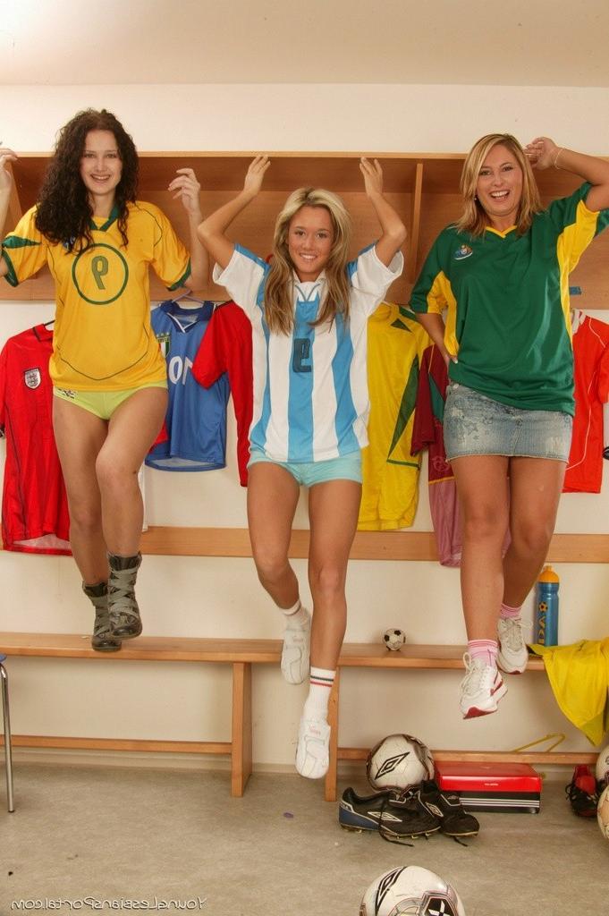 12P Gorgeous teen soccer cheerleaders settle their disputes in a sizzling lesbian se