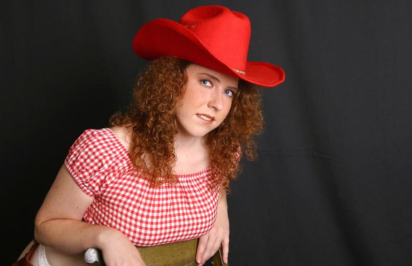 15P Curly hairy pussy redhead cowgirl